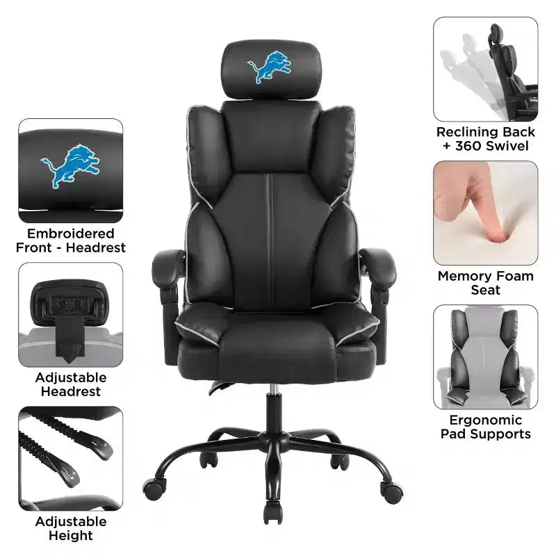 Fauteuil de bureau NFL Detroit Lions Champ