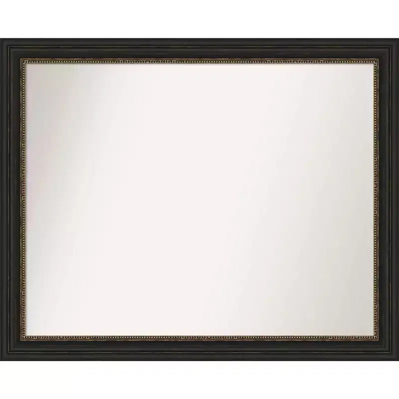 32" x 26" Non-Beveled Accent Bronze Narrow Wall Mirror - Amanti Art