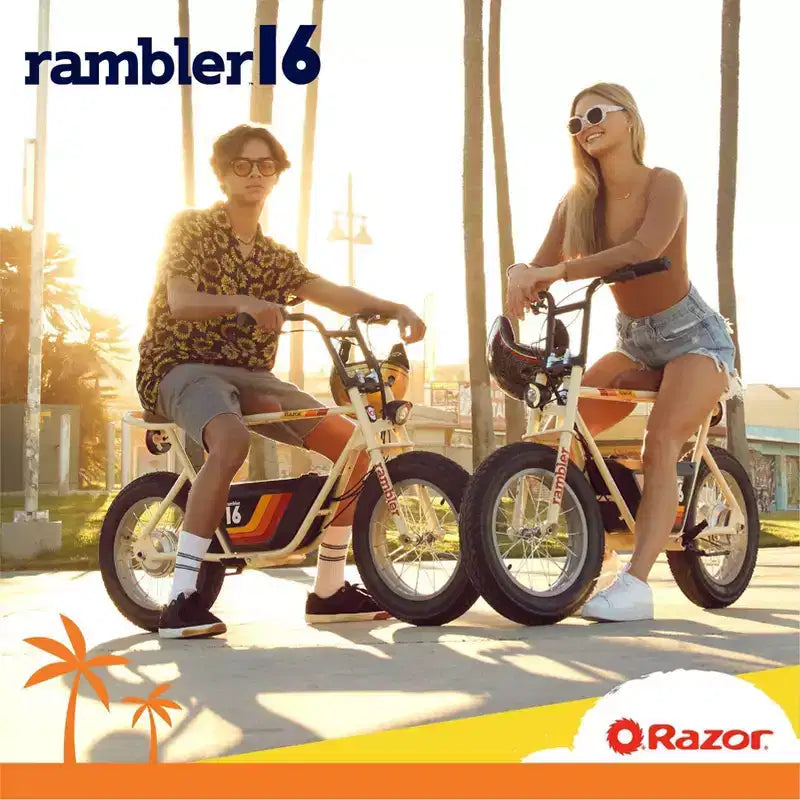 Trottinette électrique Razor Rambler Step Over - Beige : Moteur 350W, Vitesse 25 km/h