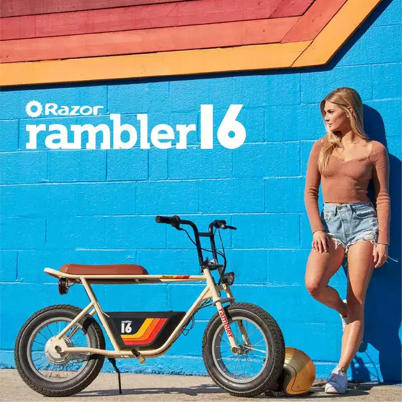 Trottinette électrique Razor Rambler Step Over - Beige : Moteur 350W, Vitesse 25 km/h