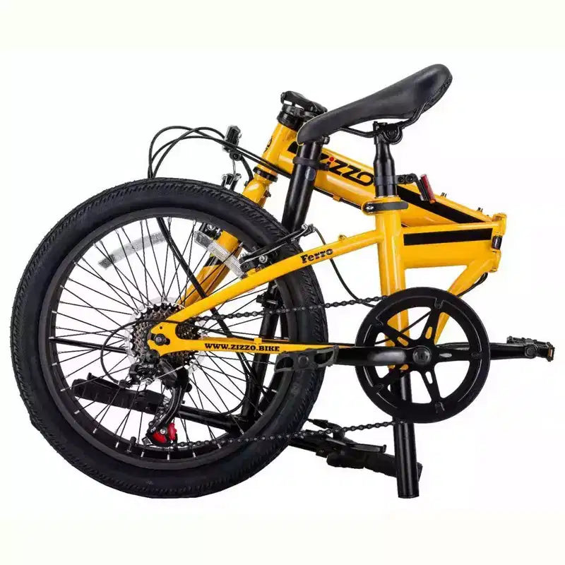 Vélo pliant ZiZZO Ferro 7 vitesses en acier 20" - Jaune