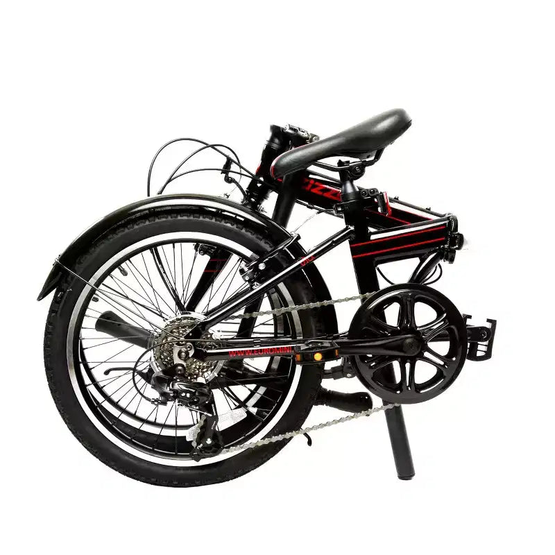 Vélo pliant ZiZZO Via 7 vitesses en aluminium 20" - Noir