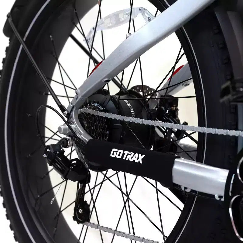 Vélo hybride électrique GOTRAX Fat Tire 26" à enjambement bas pour adulte - Argent