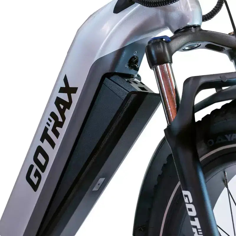 Vélo hybride électrique GOTRAX Fat Tire 26" à enjambement bas pour adulte - Argent