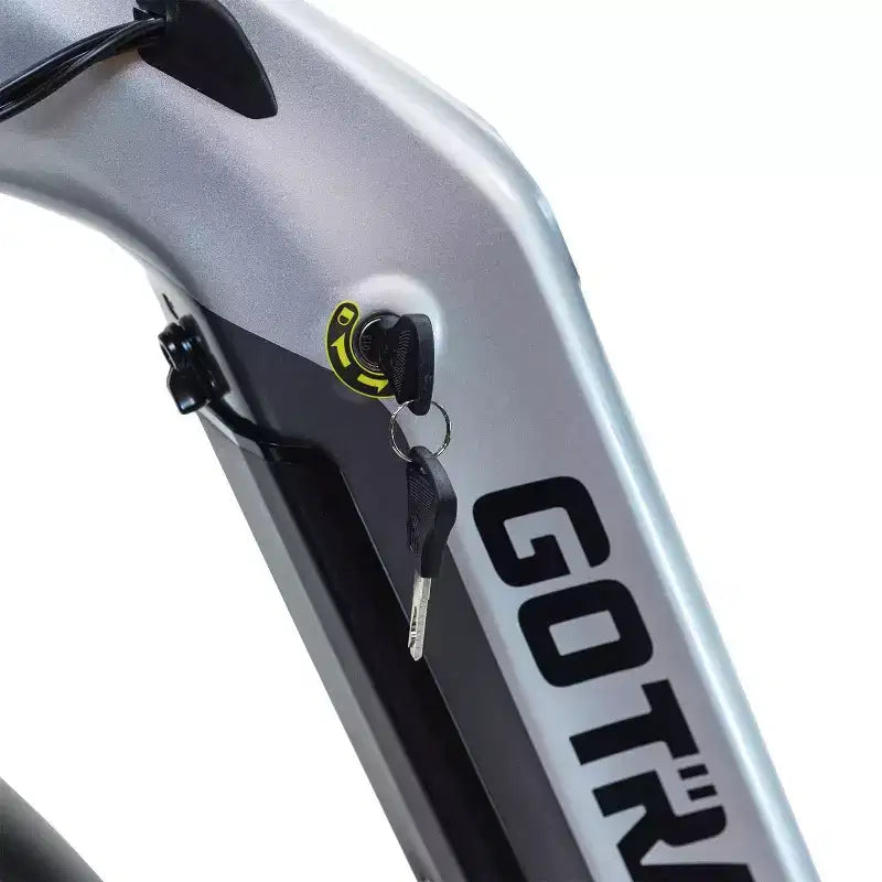 Vélo hybride électrique GOTRAX Fat Tire 26" à enjambement bas pour adulte - Argent