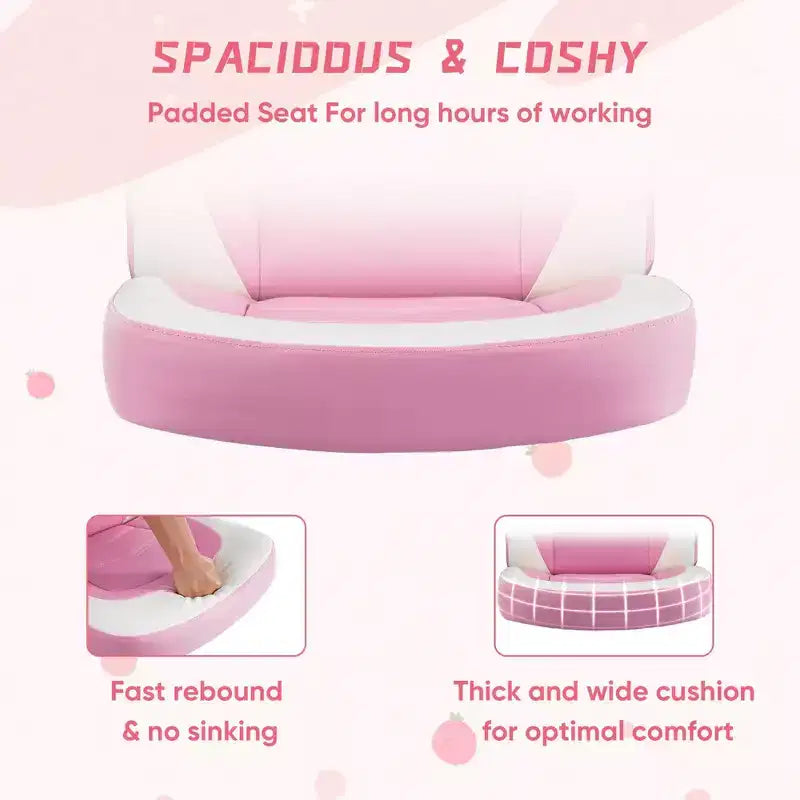 FIRNEWST Confort de jeu supérieur : Chaise ergonomique en cuir PU avec accoudoirs relevables réglables