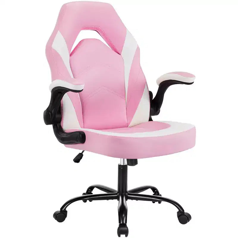FIRNEWST Confort de jeu supérieur : Chaise ergonomique en cuir PU avec accoudoirs relevables réglables