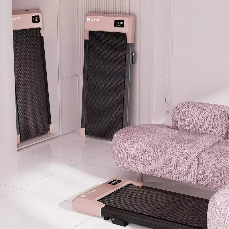 Tapis de marche DeerRun Q2 Urban Desk avec inclinaison de 7 % | Tapis de course compact pour sous le bureau