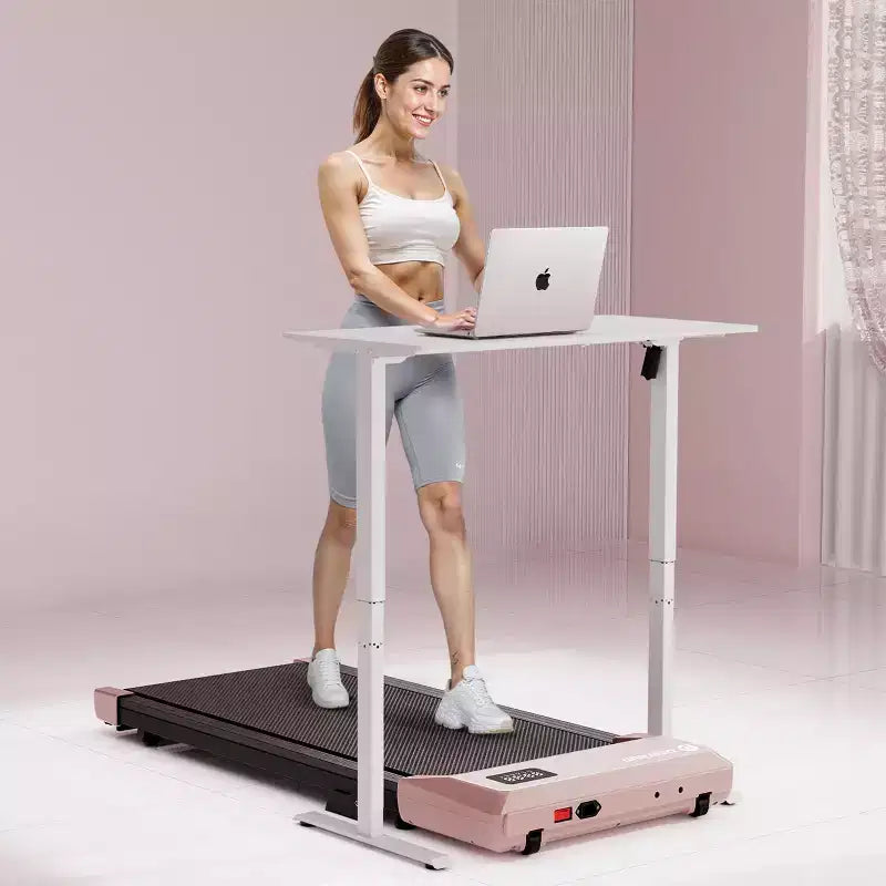 Tapis de marche DeerRun Q2 Urban Desk avec inclinaison de 7 % | Tapis de course compact pour sous le bureau