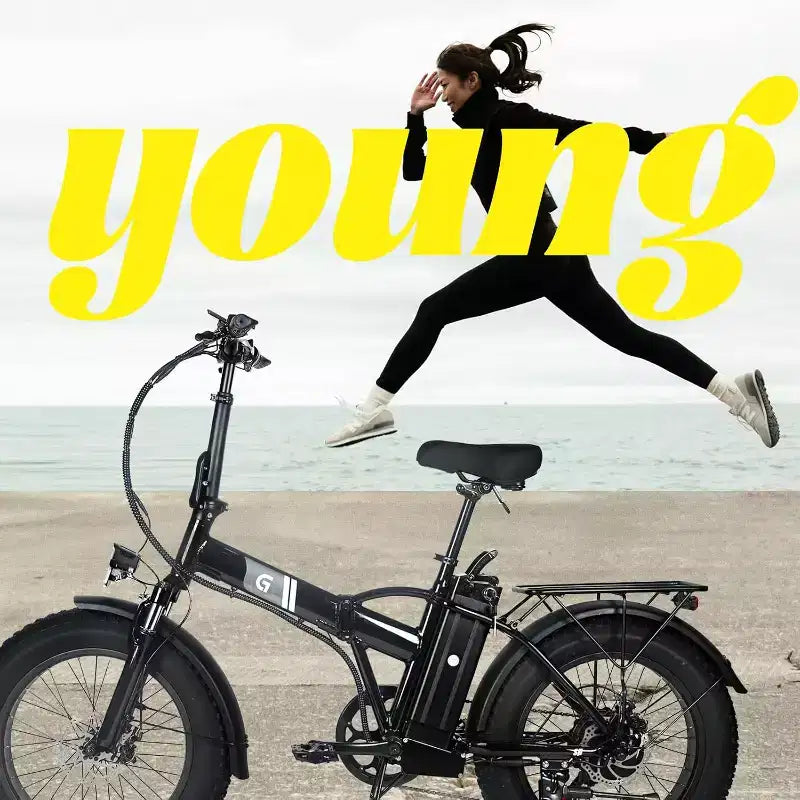 Vélo électrique pour adultes, E-Bike pliant avec pneus larges 20 x 4,0, batterie amovible 48 V et 7 vitesses, idéal pour les trajets quotidiens