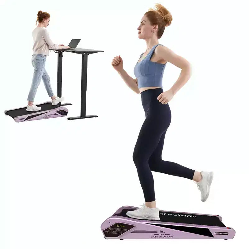 EGOFIT Walker Pro M1 - Rose Sakura, Tapis de marche sous bureau, Inclinaison de 5 %, Écran LCD