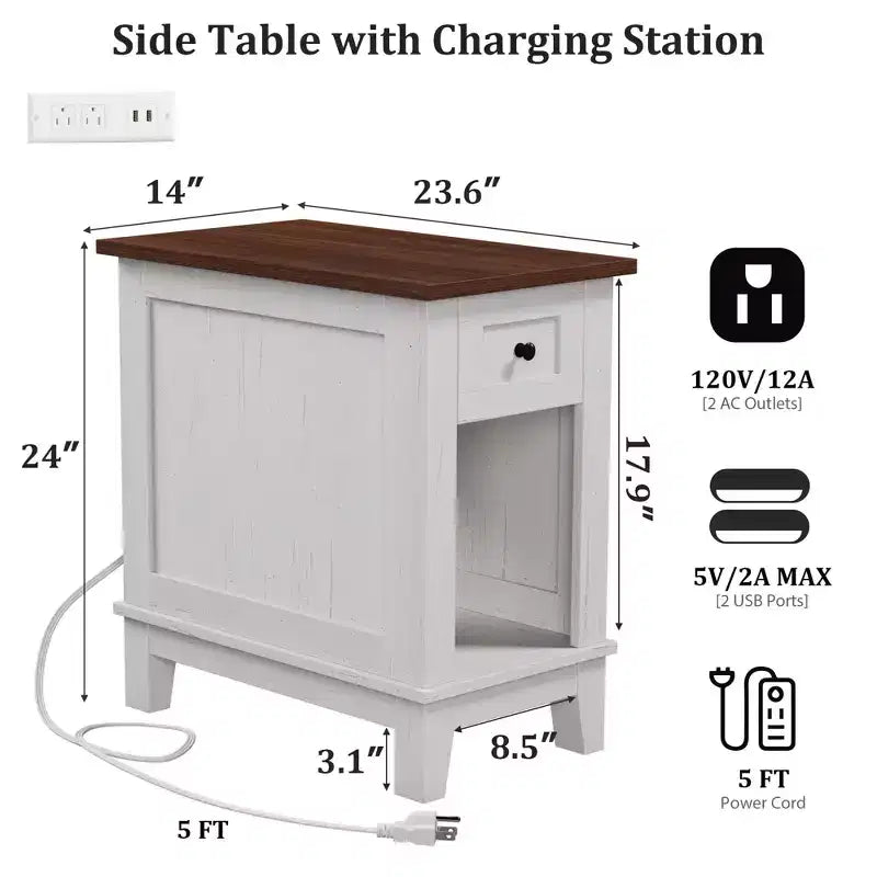 1 PB MDF Single Drawer Coffee Table - Stylish and Functional Sofa Side Table, Durable MDF Material, Space-Saving Design, Easy to Assemble