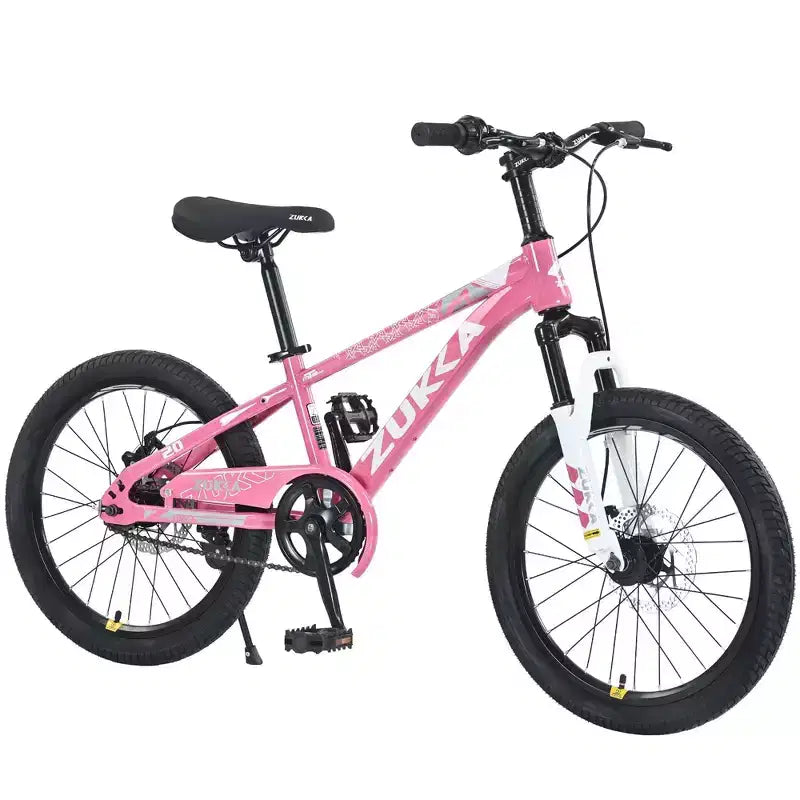NAYSAYE Mountain Bike 20 Inch MTB with Adjustable Saddle and Double Disc Brakes for Outdoor Adventures, Pink, 54.33*22.44*32.48