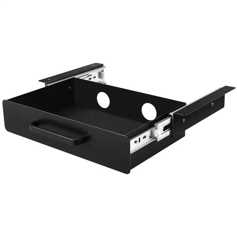 VEVOR 13 Wide Under Desk Drawer Slide Out, Under Desk Mounted Pull-out Drawer Attachment, Hidden Desktop Storage Organizer, 15x9x3 in, Black