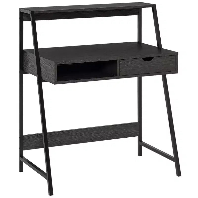 Home Office desk, Computer Desk for Small Spaces, Study Table with Drawer and Storage Shelves