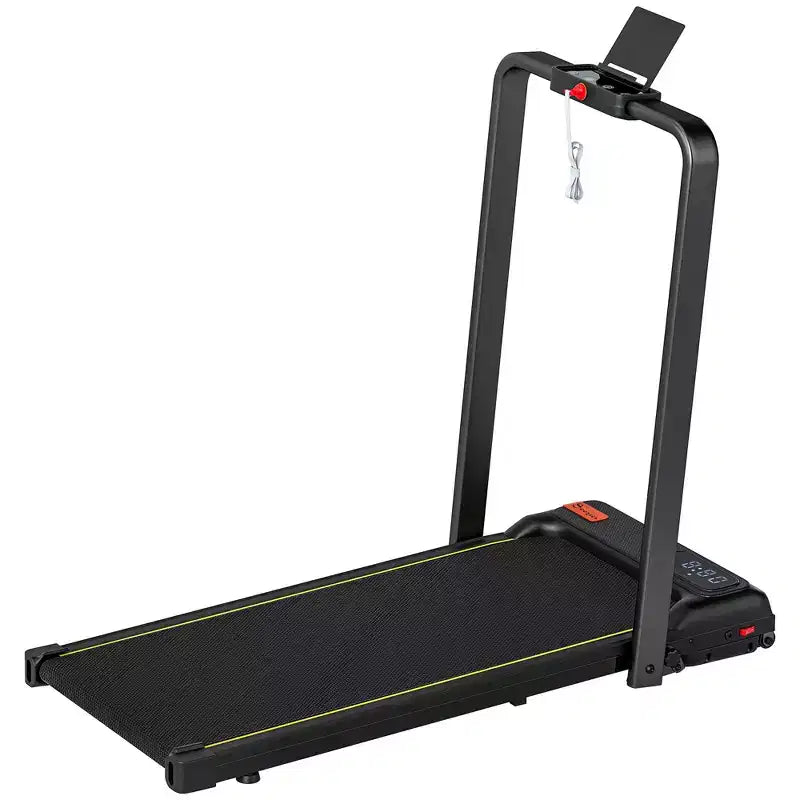 Tapis de marche Soozier, 0,6 à 6,2 mph, pliable, à placer sous un bureau, avec inclinaison, guidon, roues, écran LED et télécommande