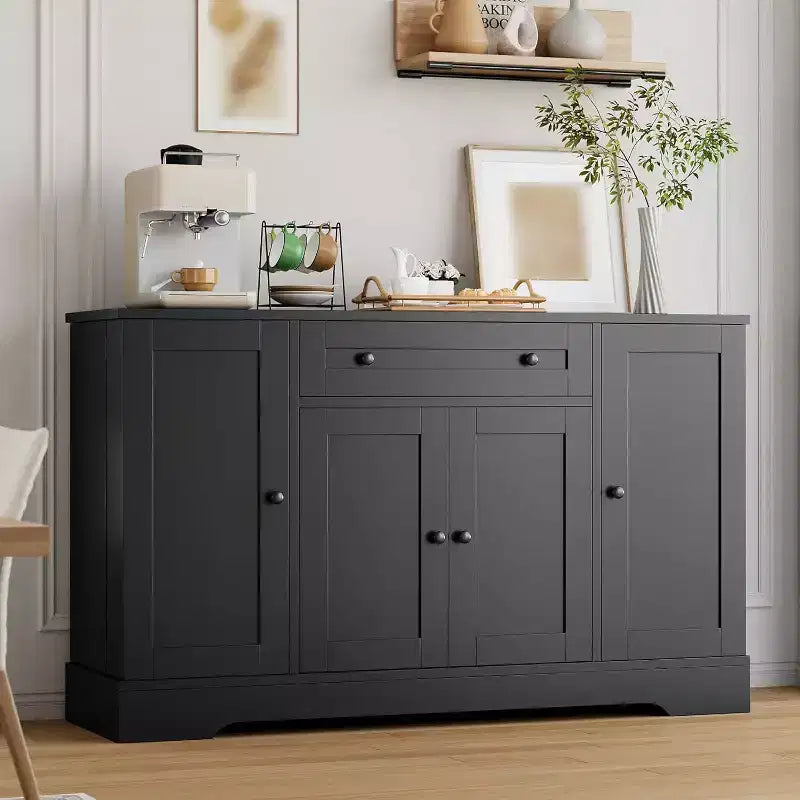 Sideboard Buffet, Four-Door Sideboard Storage Cabinet with Cabinet Doors, Kitchen Dining Storage Cabinet, Versatile Coffee Bar