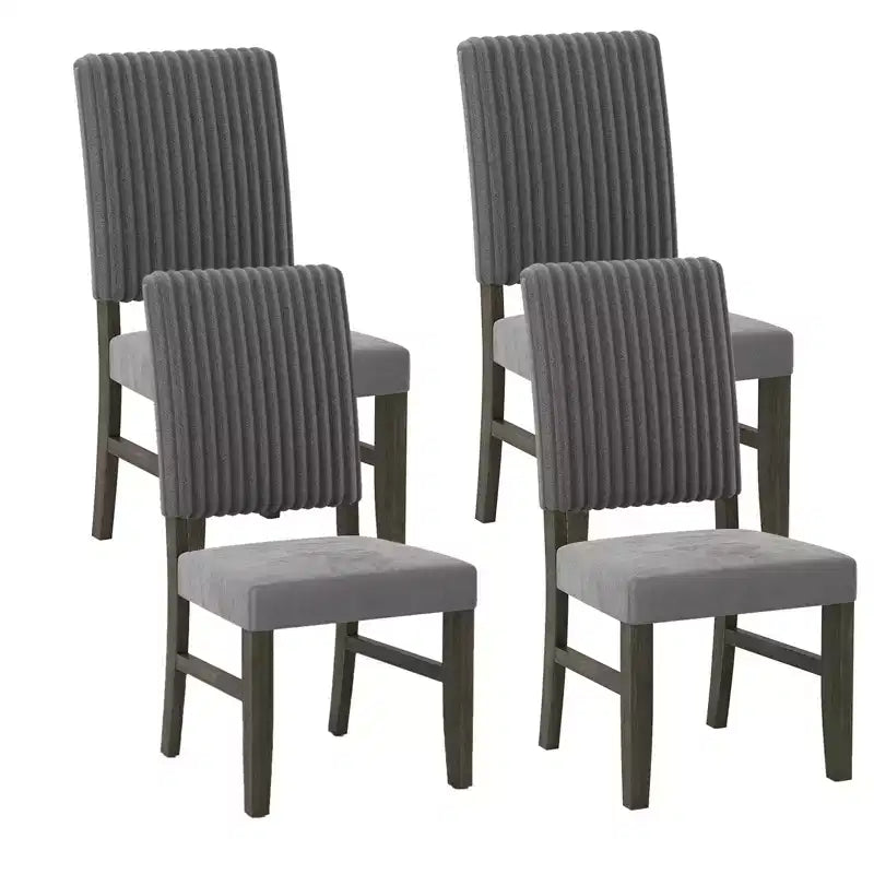 Costway Dining Chair Set of 4 Mid-Century Modern Velvet Fabric Upholstered Chairs