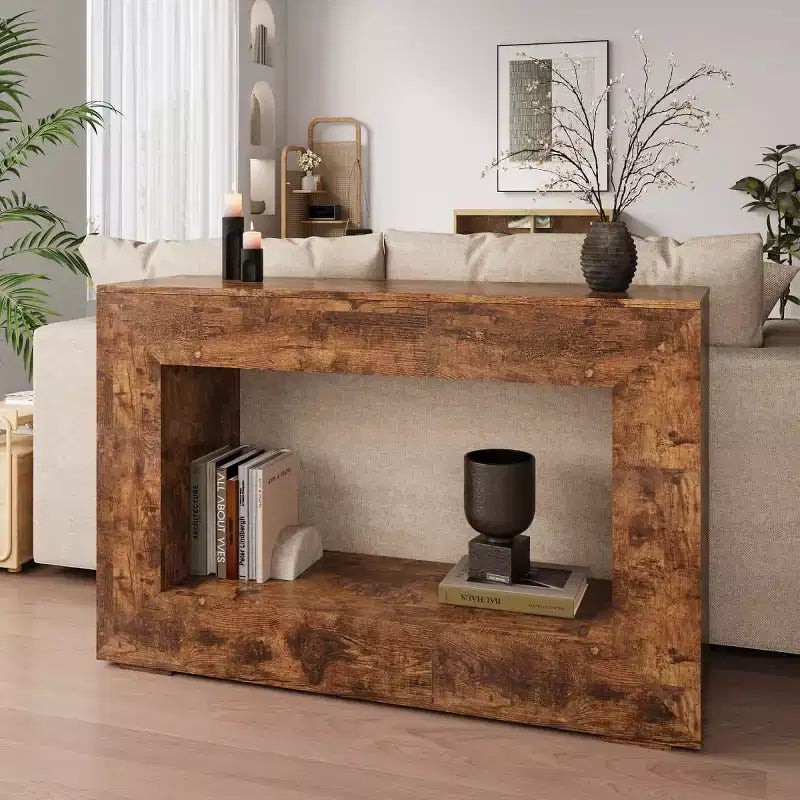 47 Farmhouse Narrow Entryway Console Table for Living Room, Hallway - Panipeachy