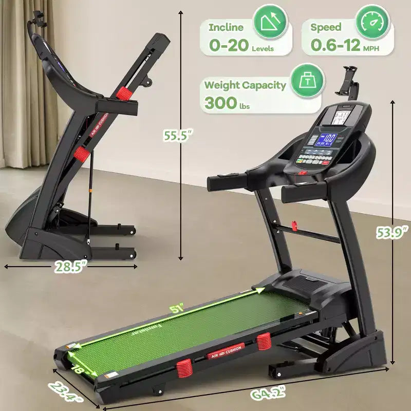 Tapis roulants capacité 136 kg en liquidation, tapis de course électrique pliable 4,5 CV en solde avec inclinaison pour la course et la marche à domicile