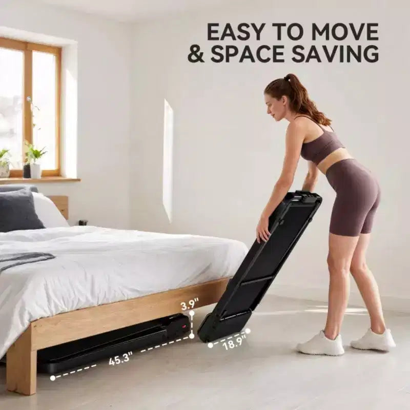 Tapis roulant pliable pour la maison avec inclinaison Moteur silencieux de 2 CV Tapis de course compact avec écran LED