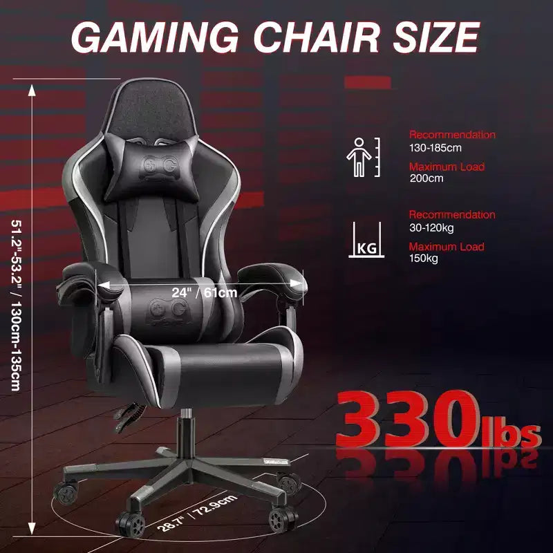 Fauteuil de bureau exécutif en cuir KERDOM, Fauteuil de bureau ergonomique à dossier haut avec support lombaire et accoudoirs rembourrés