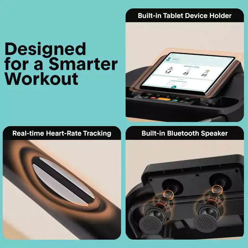 Tapis de course numérique intelligent pliable SereneLife – 12 programmes prédéfinis (SLFTRD40BT)