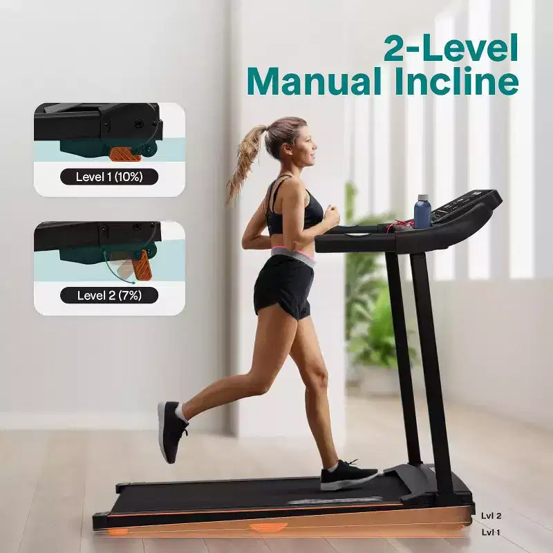 Tapis de course numérique intelligent pliable SereneLife – 12 programmes prédéfinis (SLFTRD40BT)