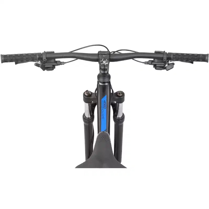 VTT Mongoose Switchback Comp, roues 29 pouces, 14 vitesses, fourche suspendue, noir