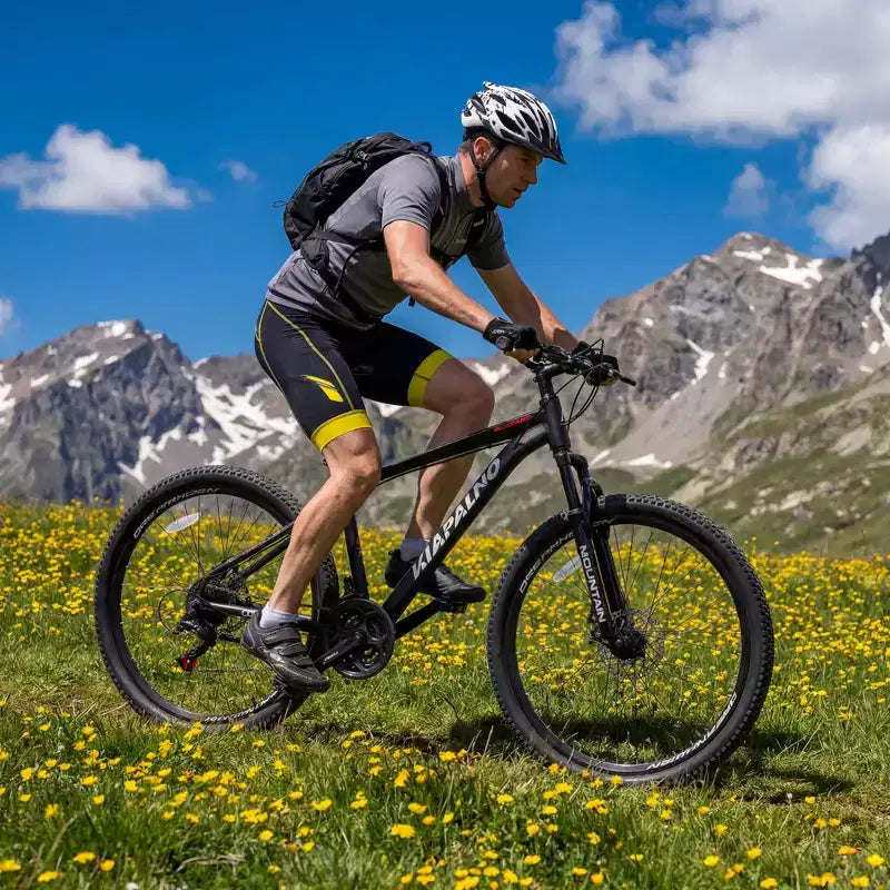 Vélo de montagne GDFStudio Trailcrest tout-terrain 26 pouces à suspension avant et 21 vitesses