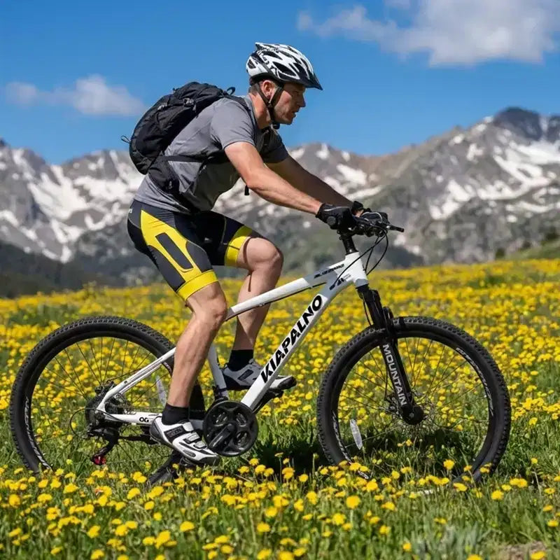 Vélo de montagne GDFStudio Trailcrest tout-terrain 26 pouces à suspension avant et 21 vitesses