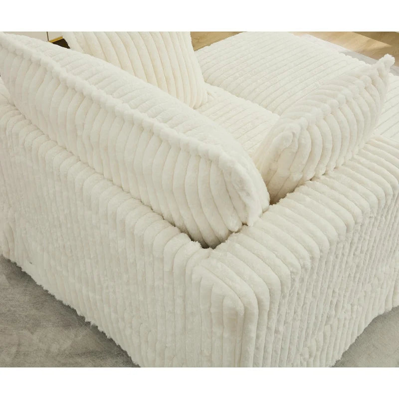 47.8 Chaise longue rembourrée surdimensionnée avec oreillers