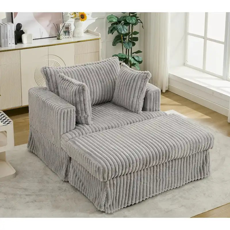 47.8 Chaise longue rembourrée surdimensionnée avec oreillers