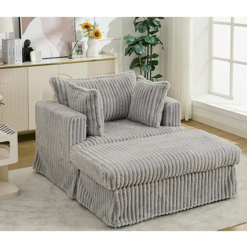 47.8 Chaise longue rembourrée surdimensionnée avec oreillers
