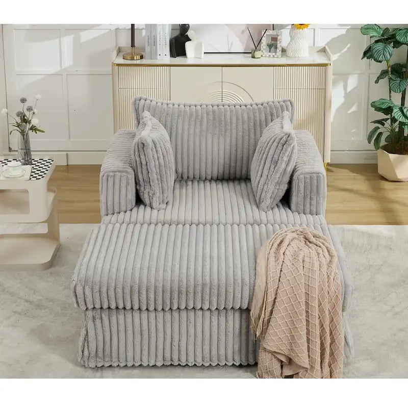 47.8 Chaise longue rembourrée surdimensionnée avec oreillers