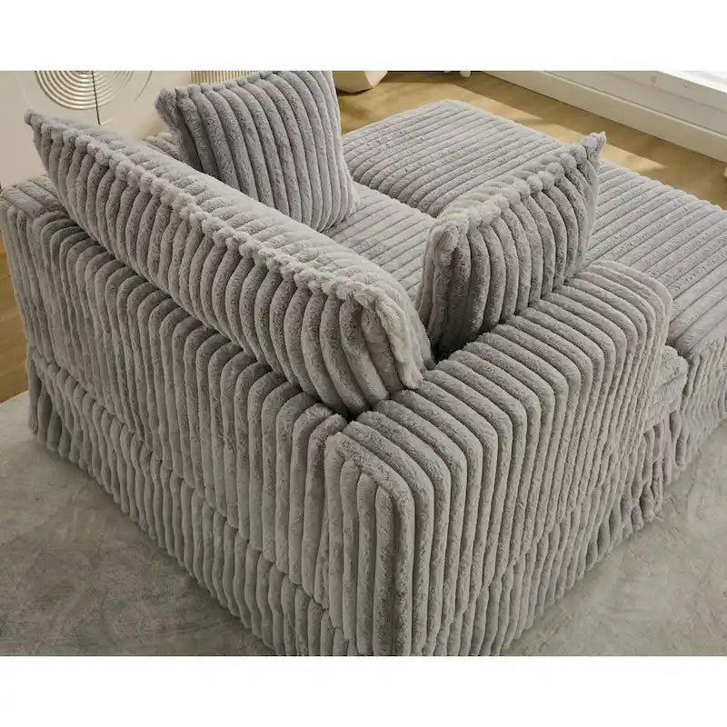 47.8 Chaise longue rembourrée surdimensionnée avec oreillers