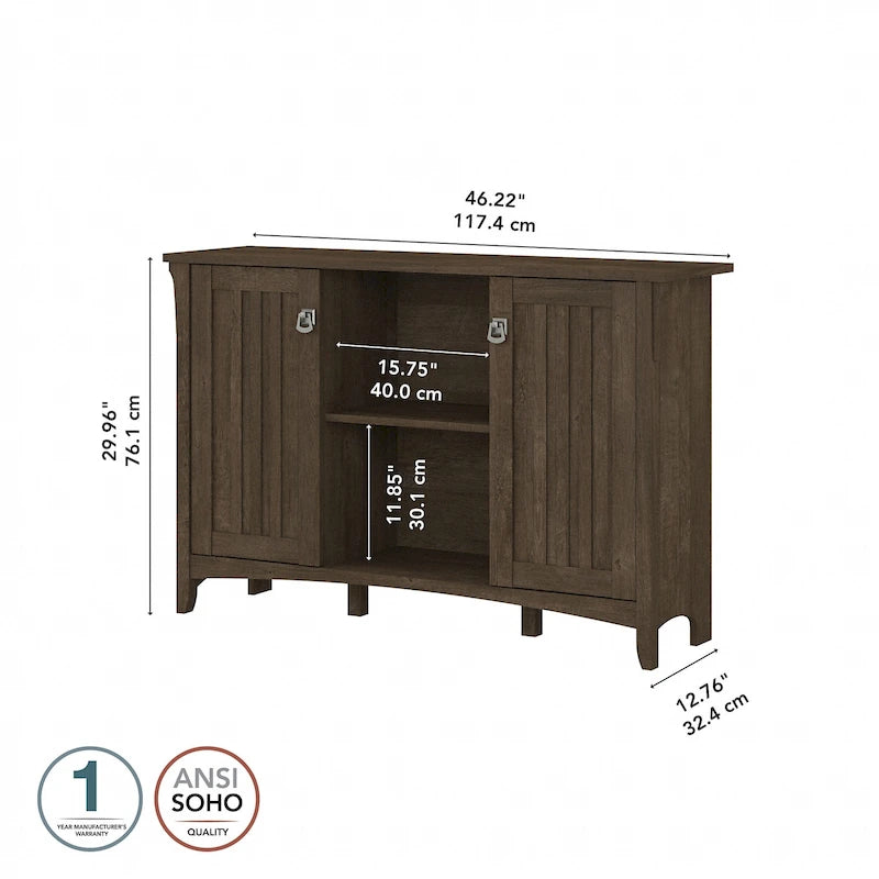 Meuble de rangement d'appoint Salinas avec portes par Bush Furniture