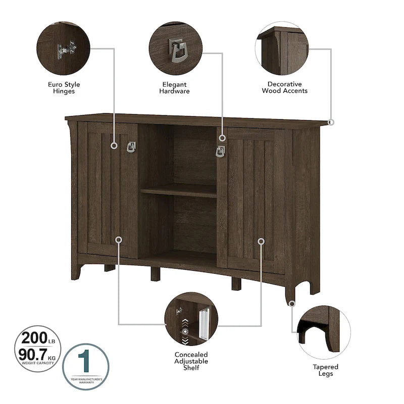 Meuble de rangement d'appoint Salinas avec portes par Bush Furniture