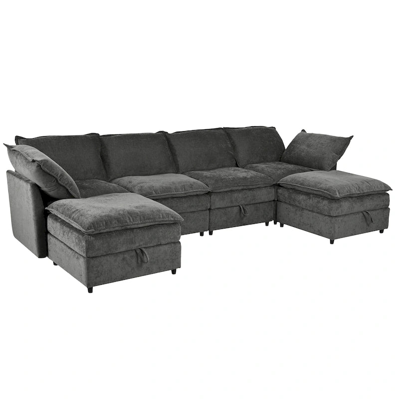 Christopher Knight Home - Canapé d'angle modulable 126 avec rangement - 126 x 63 x 35