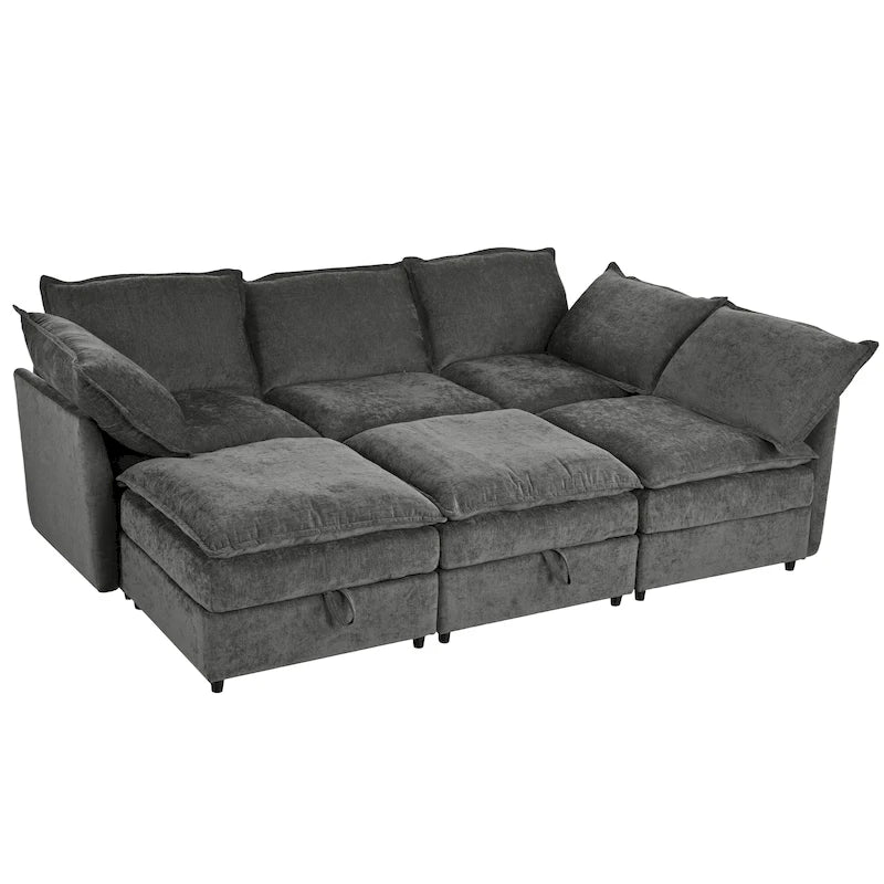 Christopher Knight Home - Canapé d'angle modulable 126 avec rangement - 126 x 63 x 35