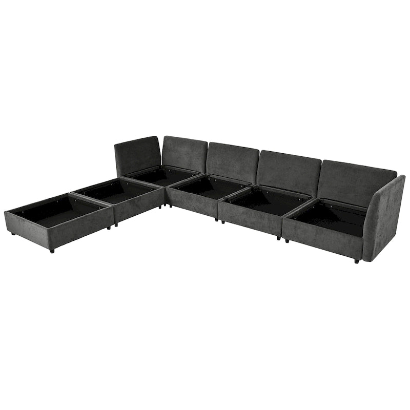 Christopher Knight Home - Canapé d'angle modulable 126 avec rangement - 126 x 63 x 35