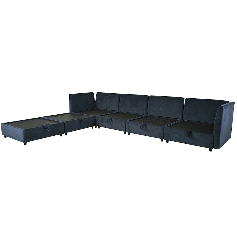 Christopher Knight Home - Canapé d'angle modulable 126 avec rangement - 126 x 63 x 35