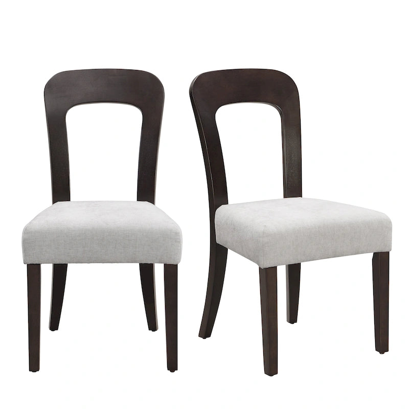 Christopher Knight Home - Chaises de salle à manger rembourrées Adrian, assise confortable avec cadre en bois robuste, lot de 2