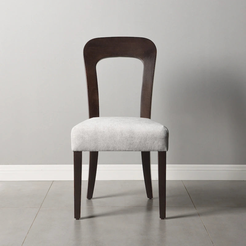 Christopher Knight Home - Chaises de salle à manger rembourrées Adrian, assise confortable avec cadre en bois robuste, lot de 2