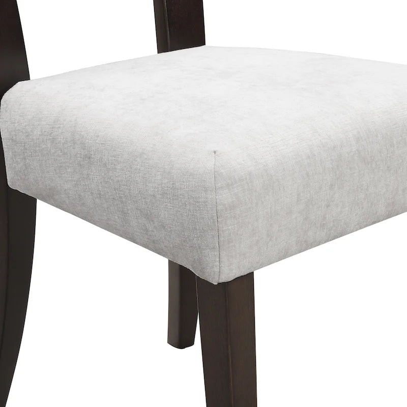 Christopher Knight Home - Chaises de salle à manger rembourrées Adrian, assise confortable avec cadre en bois robuste, lot de 2