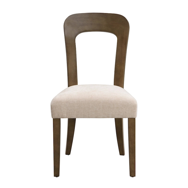 Christopher Knight Home - Chaises de salle à manger rembourrées Adrian, assise confortable avec cadre en bois robuste, lot de 2