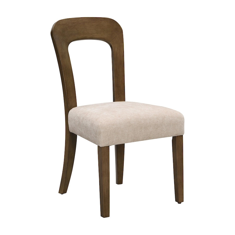 Christopher Knight Home - Chaises de salle à manger rembourrées Adrian, assise confortable avec cadre en bois robuste, lot de 2