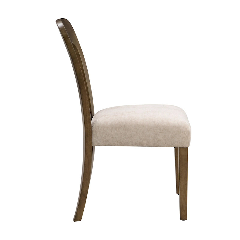 Christopher Knight Home - Chaises de salle à manger rembourrées Adrian, assise confortable avec cadre en bois robuste, lot de 2