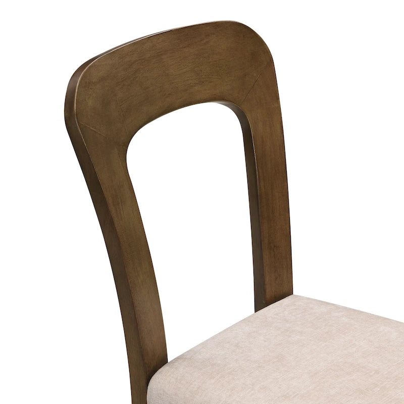 Christopher Knight Home - Chaises de salle à manger rembourrées Adrian, assise confortable avec cadre en bois robuste, lot de 2