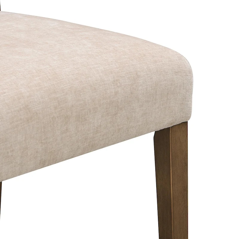 Christopher Knight Home - Chaises de salle à manger rembourrées Adrian, assise confortable avec cadre en bois robuste, lot de 2
